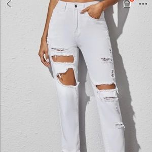 Distressed Mom Jeans